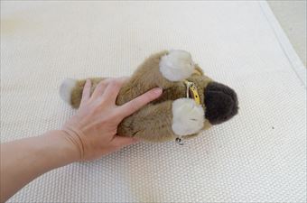 ぬいぐるみ 押さえつける