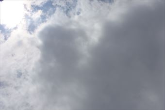 雨雲モクモク。お天気急変