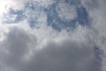 雲の多い夏の空
