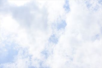 雲が多い 空 眩しい