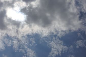 青空 雨雲 太陽