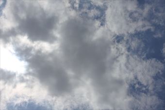 真っ青な空が綺麗。雲は多いけど。