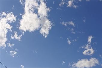 真っ青な空が広がっています