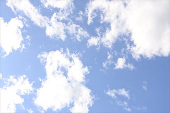 まばゆい光。いい天気。