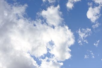 今日は空がとってもきれい。まっさお