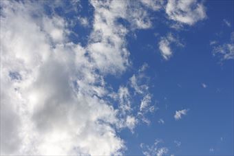 今日は天気いい。晴れ