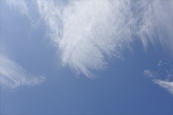 きれいな空です。天気がいいです