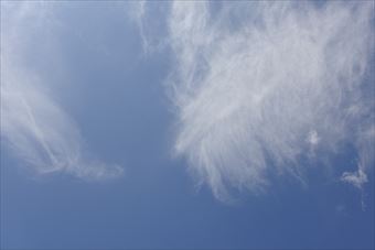 綿あめみたいな雲だな