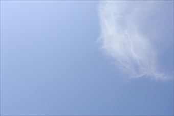 晴れています。天気予報どおりです