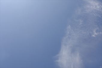 天気予報のとおりよく晴れています。