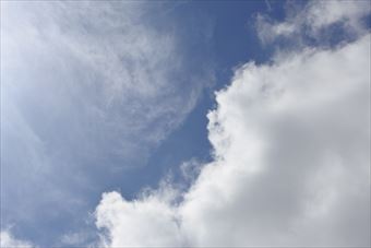 いい天気。雲がぽっかり