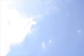 天気予報では曇りでしたが晴れています