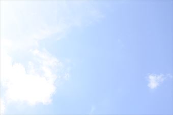 夏空です。今日の天気は晴れです