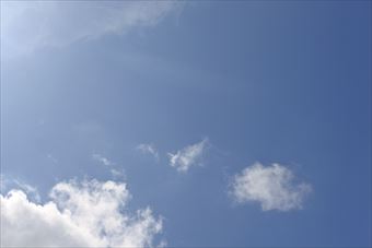 気持ちよく晴れています