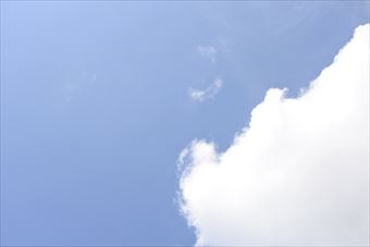 青い空に白い雲がきれい