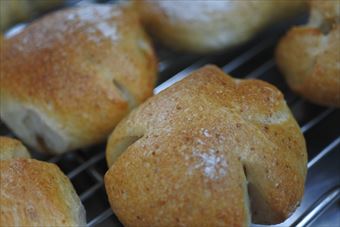 丸いパンが美味しそう