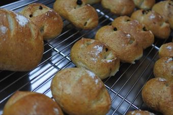 美味しそう。焼きあがったばかりのパン
