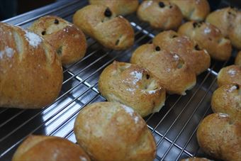 様々なパンが並んでいます