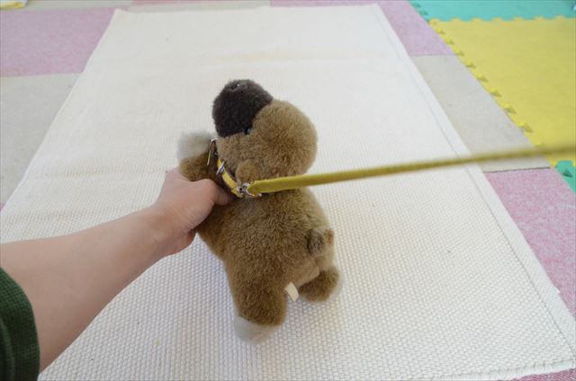 犬のぬいぐるみ 綱 首輪 散歩 リード カラー
