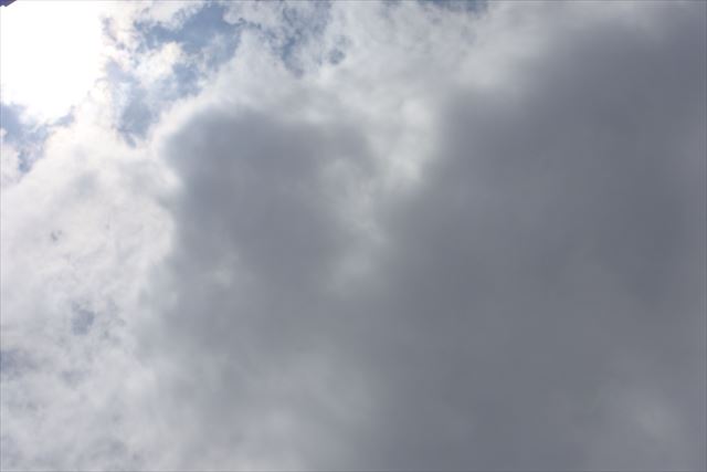 雨雲モクモク。お天気急変