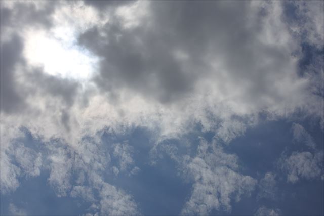 青空 雨雲 太陽