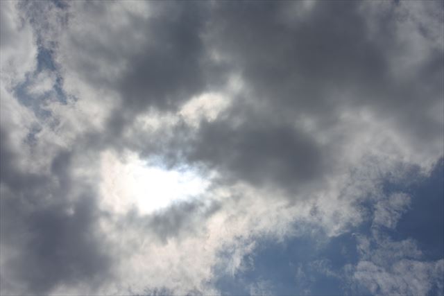 空が暗くなってきた。太陽が雲に隠れた