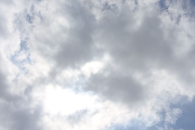 晴れだと思ってたら雨雲が