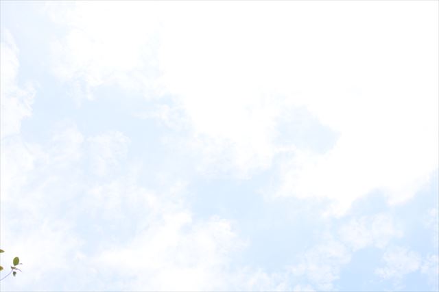 空 まぶしい 白