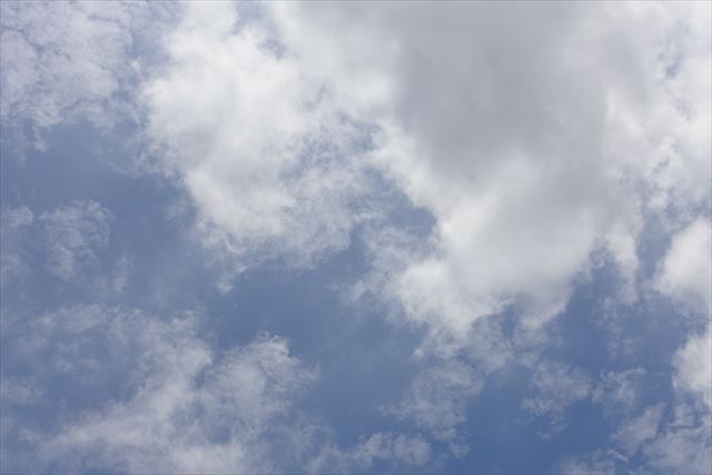 夏空 青 白い雲