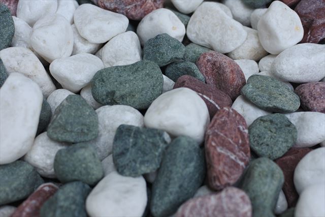 敷石 庭園 3色