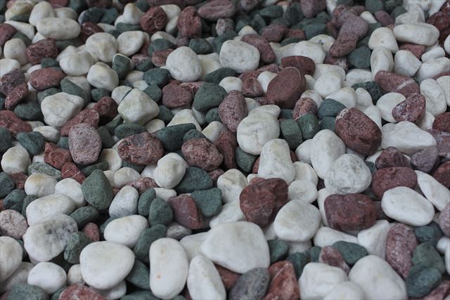 日本庭園 敷き詰め 3色 石