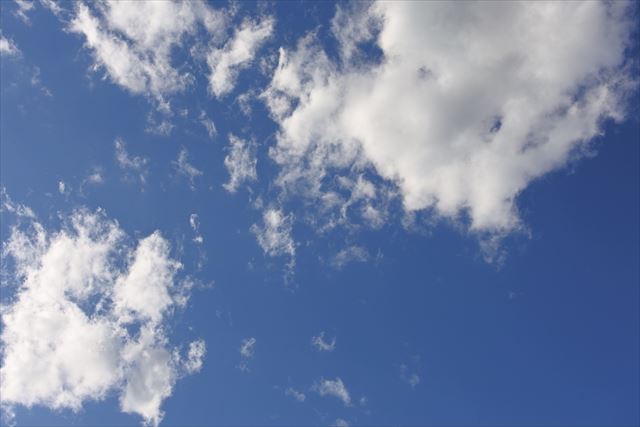 青い空がきれいです