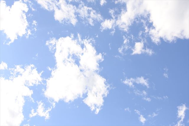 天気予報通り晴れています