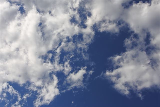 今日はちょっと雲が多いね