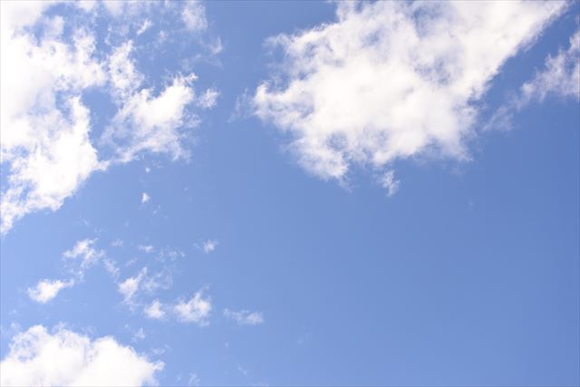 本日の天気は晴れ