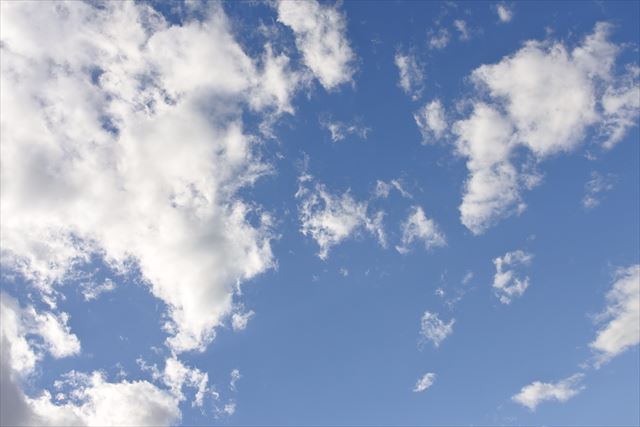 空の青がきれいです