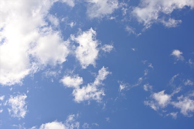 気持ちのいい昼下がりです。空がきれいです