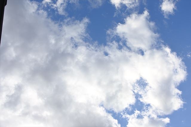 あんまり空がきれいなので写真に撮りました
