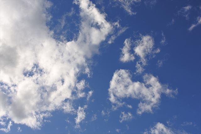 昨日の空。青と白。
