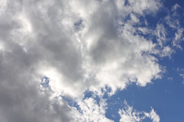 晴れてるかと思ったら雲が出てきた