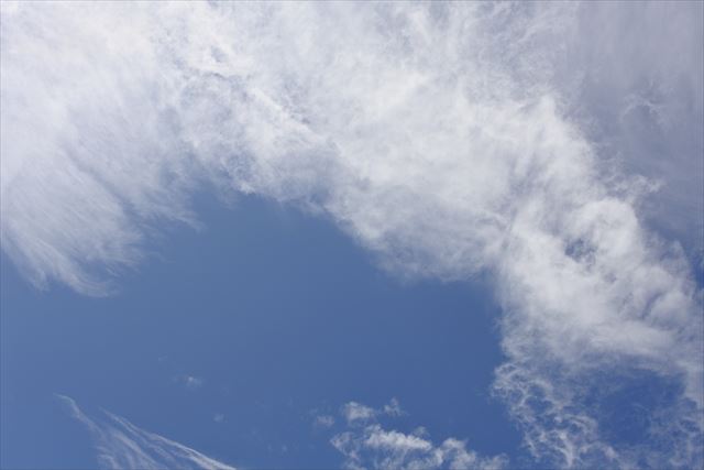 青い空に白い雲。美しさに感謝