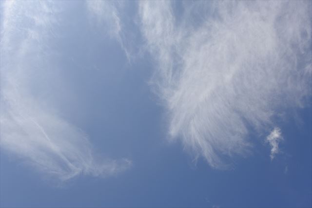今日の空もきれいです