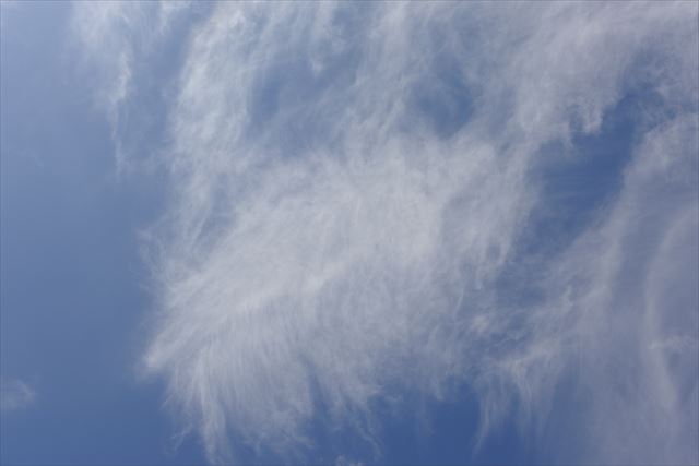 青空です。白い雲です。