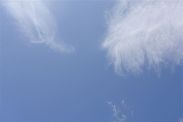 綿菓子みたいな雲だね