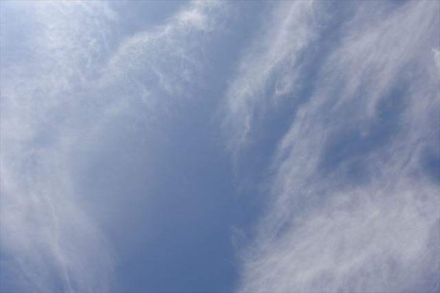 天気予報どおりの晴れです