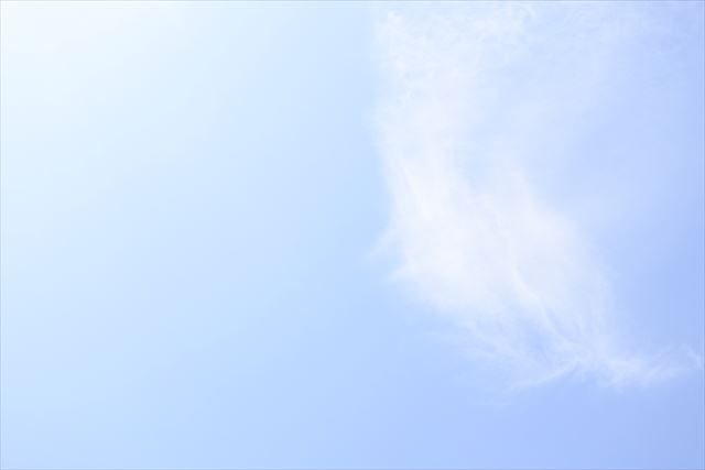 まぶしい真夏の青空です