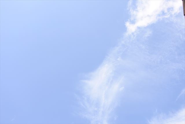 雲がきれい。今日は快晴
