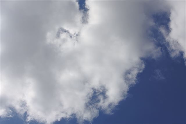ちょっと雲が多いな。それでもいい天気