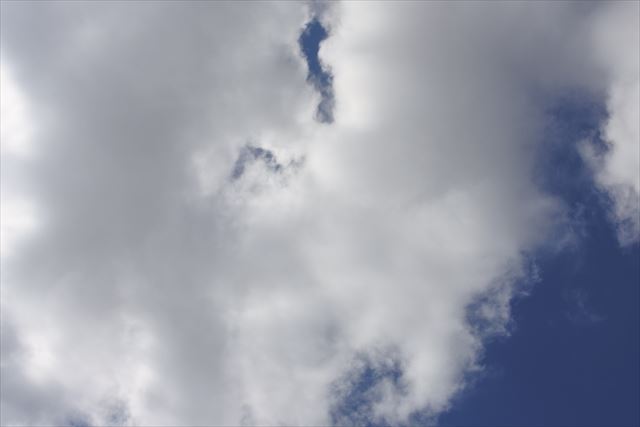 今日は快晴。雲多いけどね、よく晴れてるよ