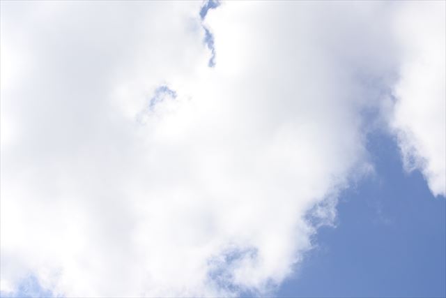 雲が多いけれど天気予報では晴れ